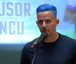 Nicușor Bancu a apărut cu părul albastru la ceremonia de la Primărie // Captură FOTO Facebook @Universitatea Craiova