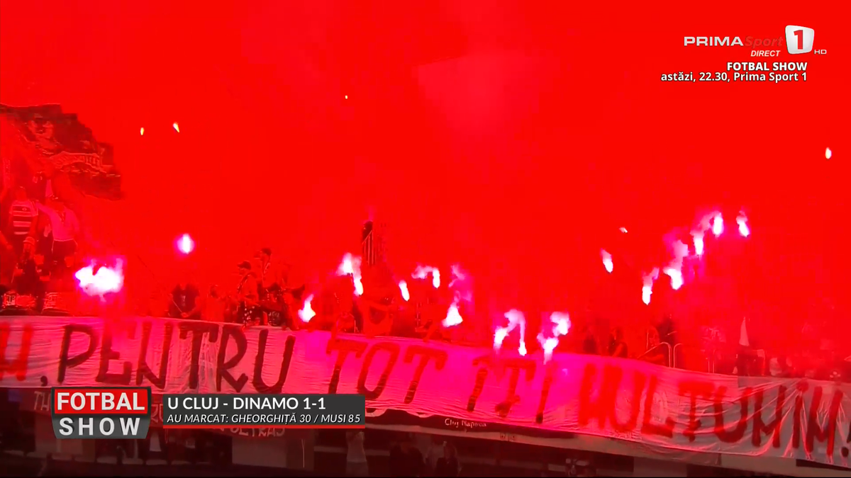Ce s-a întâmplat după U Cluj - Dinamo » Imagini spectaculoase în Ardeal