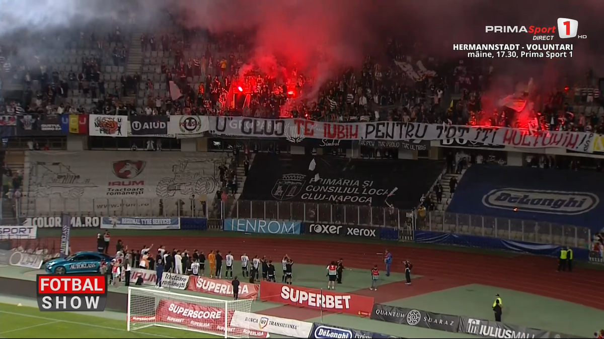 Ce s-a întâmplat după U Cluj - Dinamo » Imagini spectaculoase în Ardeal