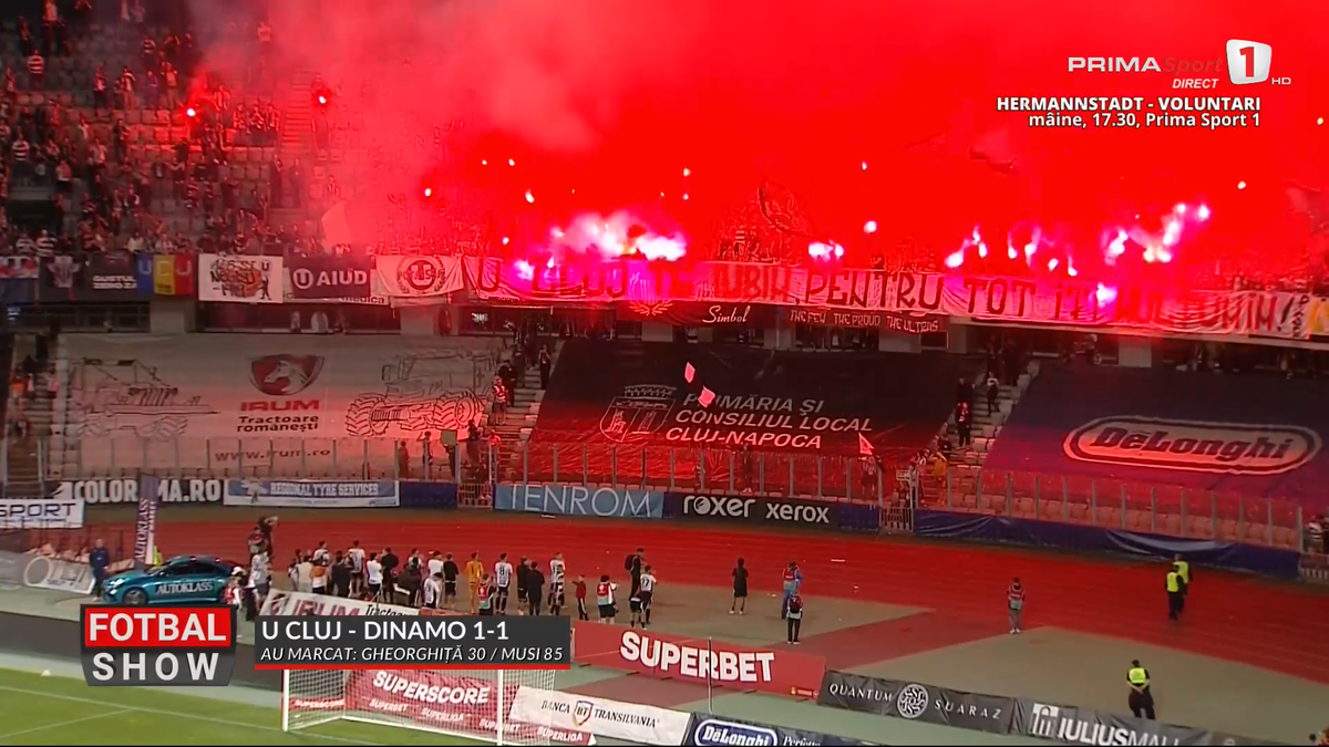 Ce s-a întâmplat după U Cluj - Dinamo