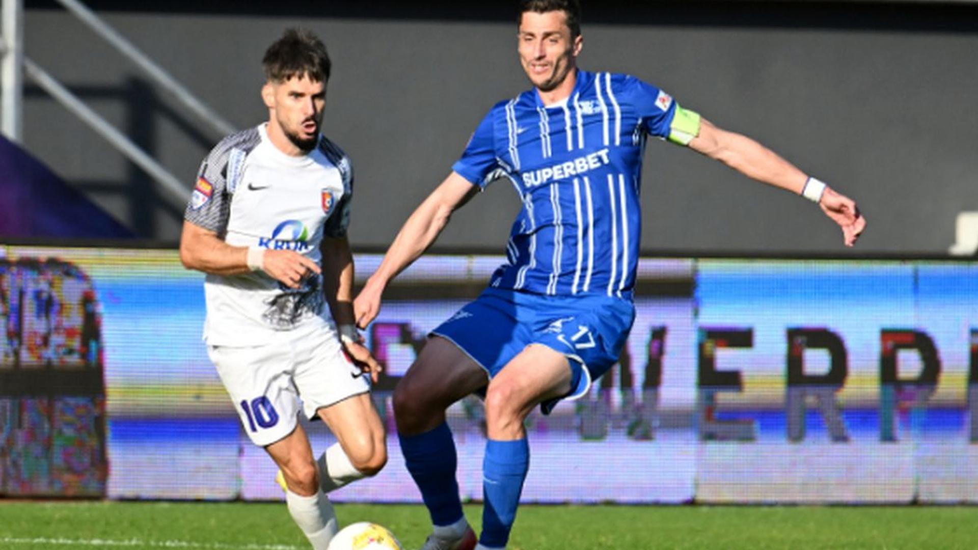 Daniel Florea marcând golul de egalare în barajul promovare Chindia Farul, în ultimul sezon înainte de retragere la 38 de ani | sursa foto: Gazeta Sporturilor