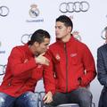 Cristiano Ronaldo (stânga), James Rodriguez (centru) și Carlo Ancelotti (dreapta) / Foto: Imago Images