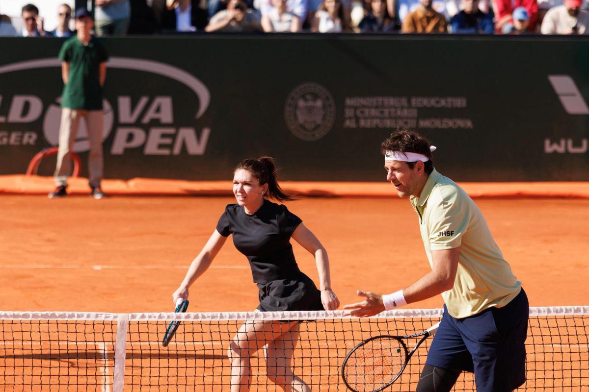 Simona Halep și Juan Martin del Potro, la inaugurarea Centrului Național de Tenis din Republica Moldova