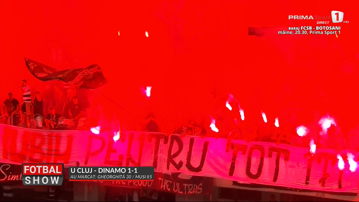 Ce s-a întâmplat după U Cluj - Dinamo » Imagini spectaculoase în Ardeal