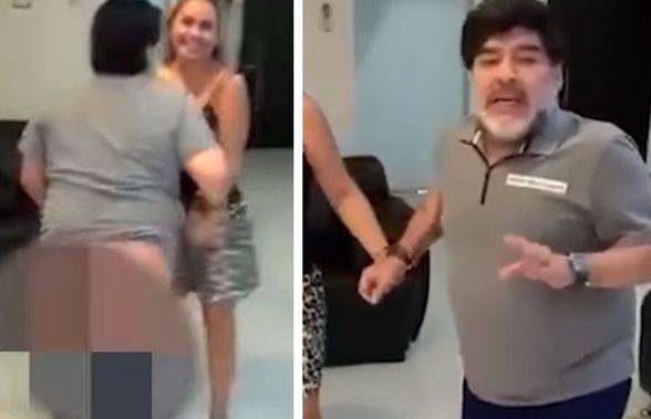 VIDEO Diego Maradona i-a șocat pe toți! Gest obscen la o petrecere: și-a dat pantalonii jos