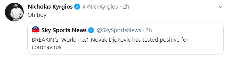 VIDEO Nick Kyrgios, reacție fără ocolișuri după petrecerea în urma căreia Novak Djokovic a fost confirmat cu Covid-19: „Asta depășește orice”