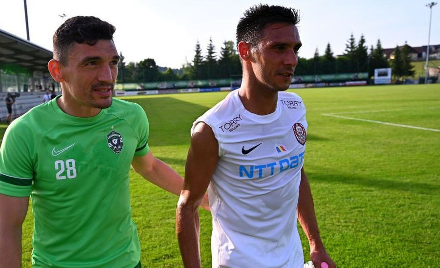 Mario Camora și Claudiu Keșeru, după amicalul CFR Cluj - Ludogoreț 1-1 (foto: Raed Krishan/GSP) În cantonamentul din Austria, CFR Cluj își anunță răspicat planurile: „Când gândești mic, mic rămâi!” » Căpitanul Camora spune totul despre Șumudică, Liga 1 și națională