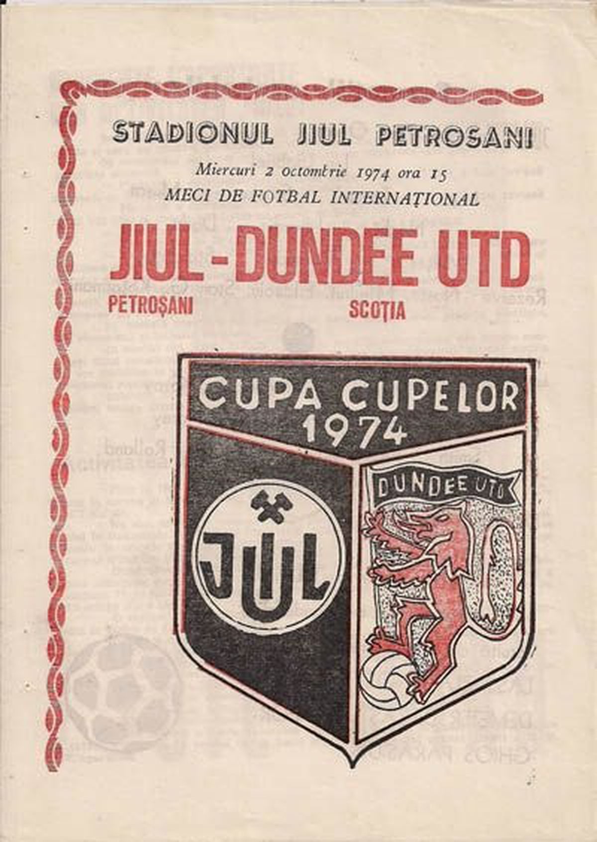 Retro GSP: 48 de ani de la unicul trofeu din istoria Jiului, Cupa României