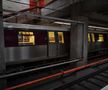 Un metrou a fost colantat în culorile Rapidului, alb și vișiniu / foto: Cristi Preda (GSP)