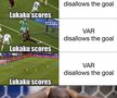 VAR-ul s-a pus de-a curmezișul în fața lui Romelu Lukaku / Sursă foto: Troll Football