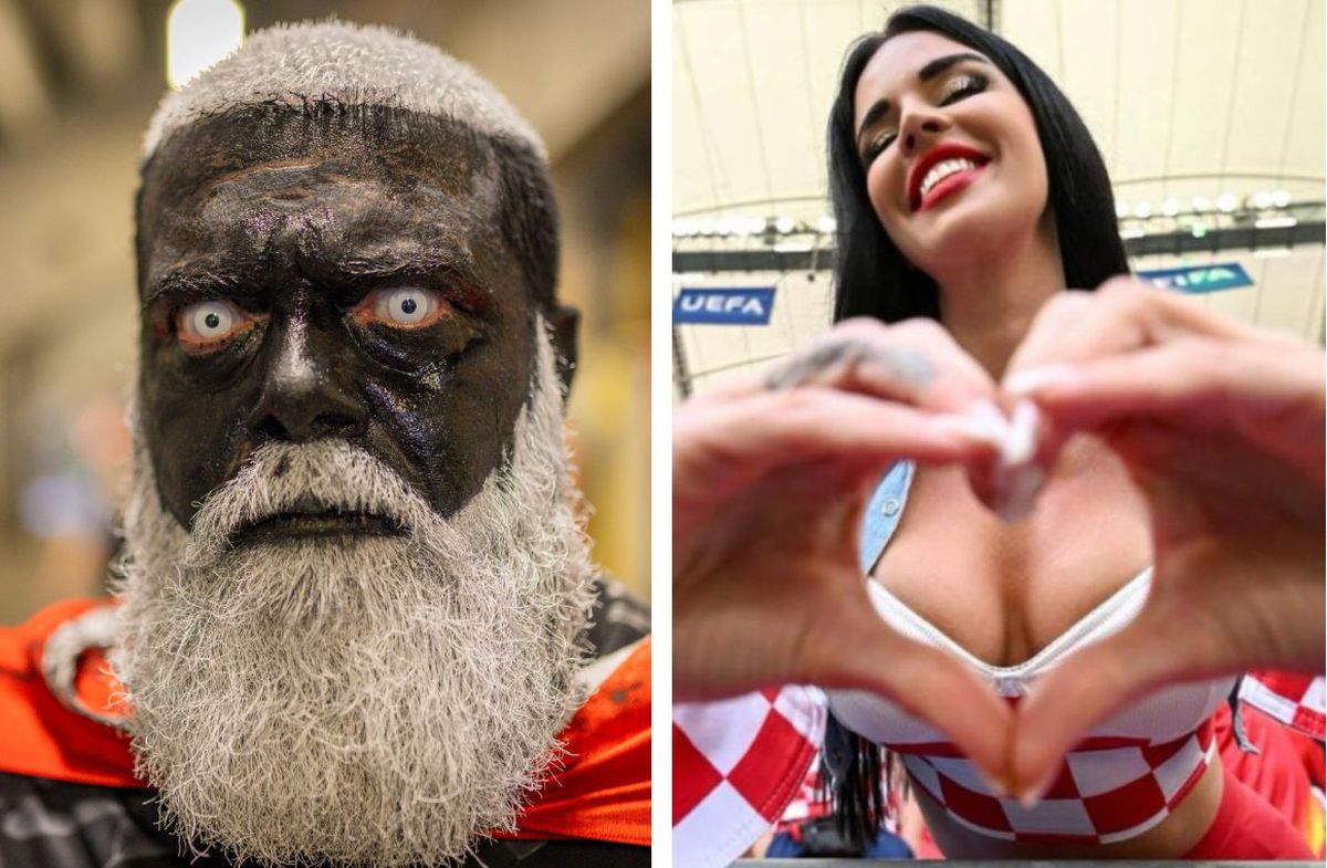 Cele mai tari 20 de imagini de la Euro 2024 » Măști bizare, tribuna din navete de bere, rugăciuni în pădure și decolteul devenit viral