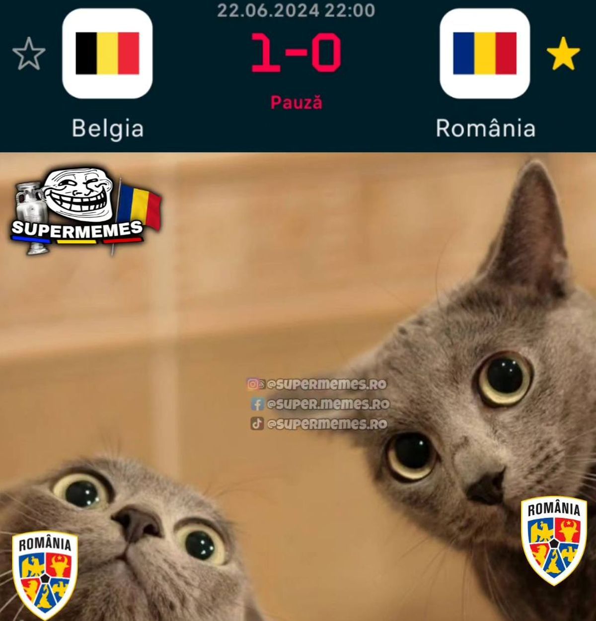 Meme-uri după Belgia - România 2-0: cele mai tari glume după meciul de la EURO 2024