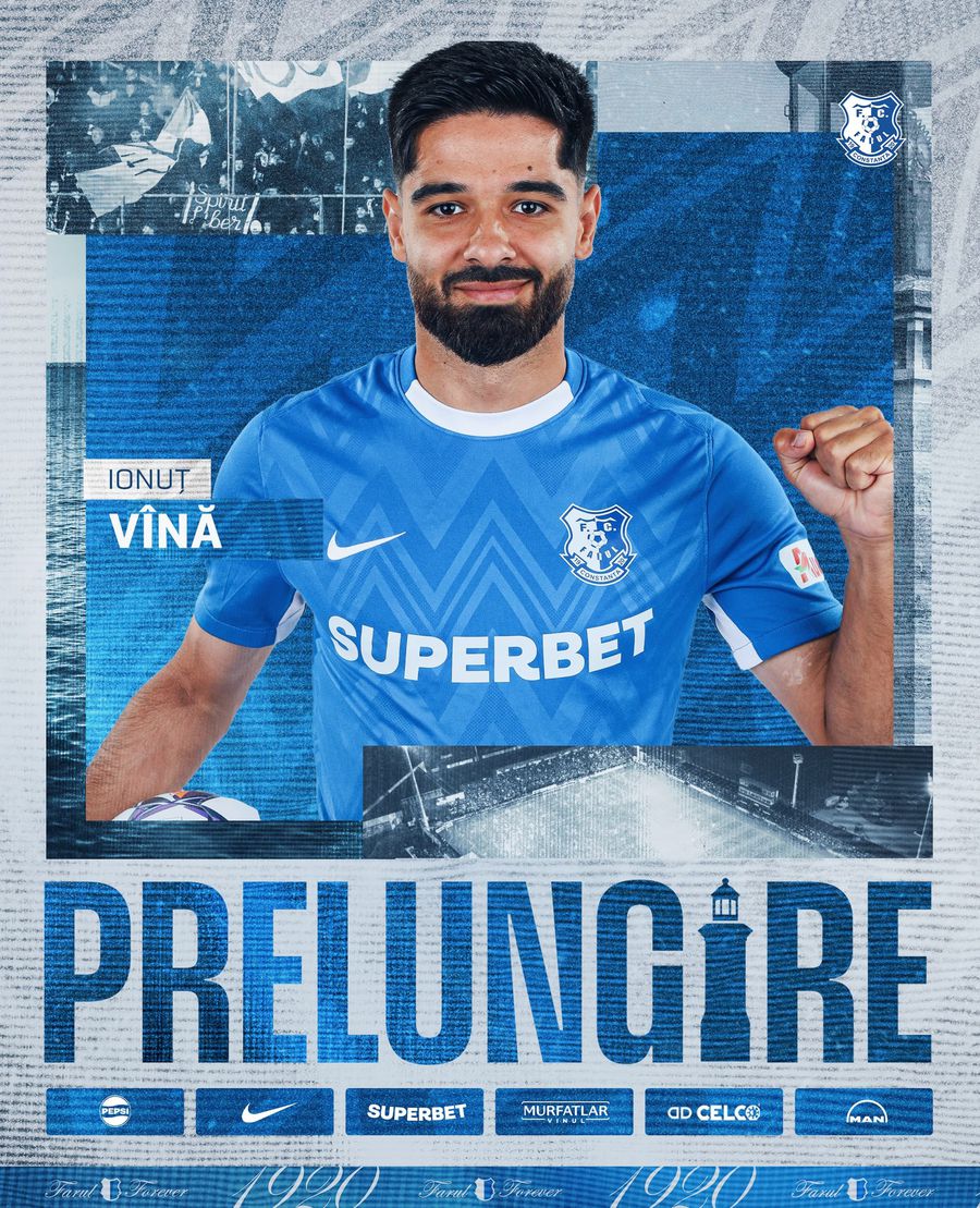 Ionuț Vînă a semnat prelungirea cu Farul Constanța pentru încă două sezoane. Foto: Farul Constanța Facebook Ionuț Vînă a semnat un contract valabil până în 2027