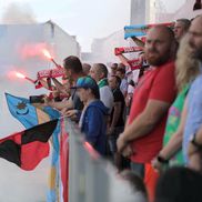 Drapelul Ținutului Secuiesc a fost fluturat la startul meciului / FOTO: Eli Driu (Libertatea)
