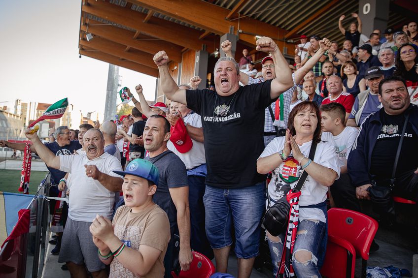 Pe stadion au fost aduse steagurile Ungariei și cel al Ținutului Secuiesc / FOTO: Eli Driu