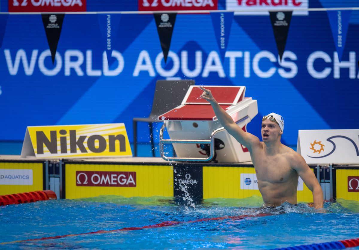 Leon Marchand a bătut recordul lui Phelps / FOTO: Raed Krishan (GSP.ro)