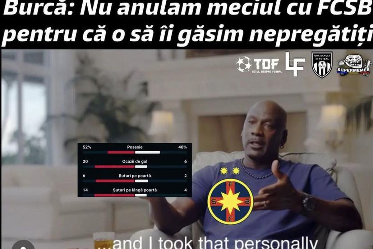 Start la robinetul cu ironii! Cele mai tari meme-uri după FCSB - Dinamo