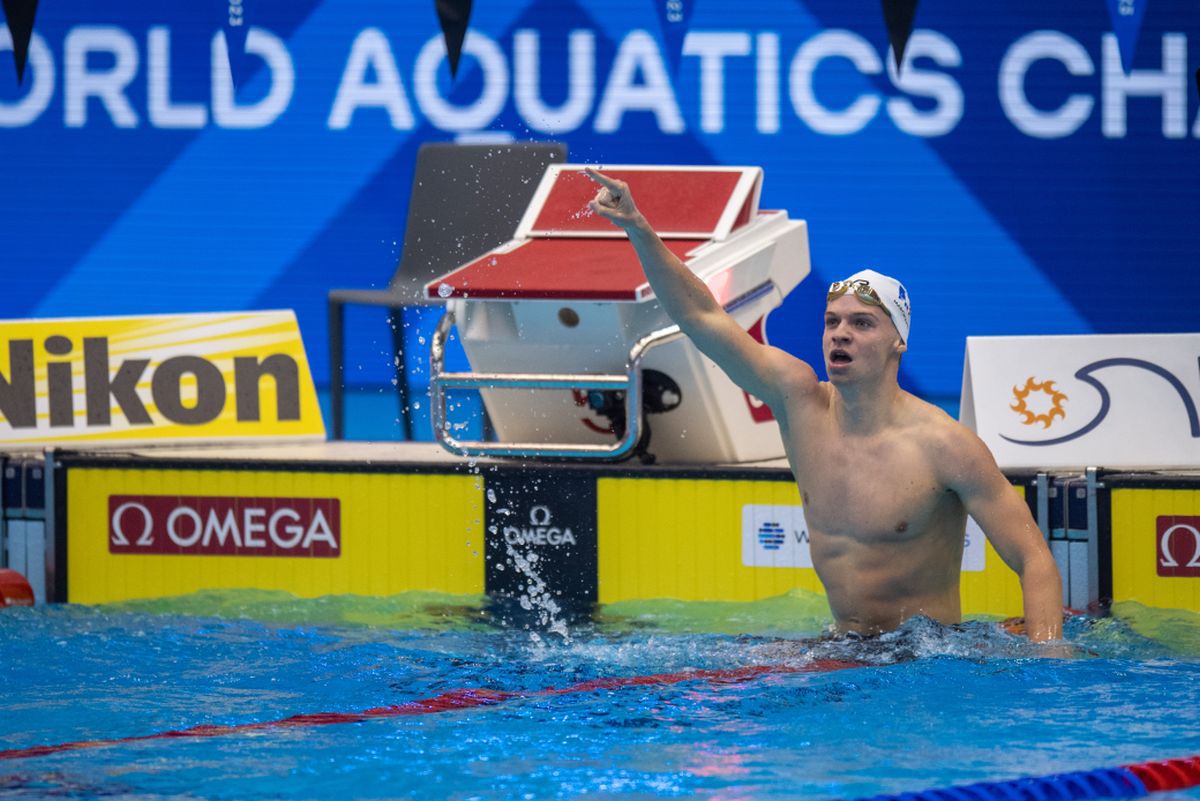 Leon Marchand a bătut recordul lui Phelps / FOTO: Raed Krishan (GSP.ro)