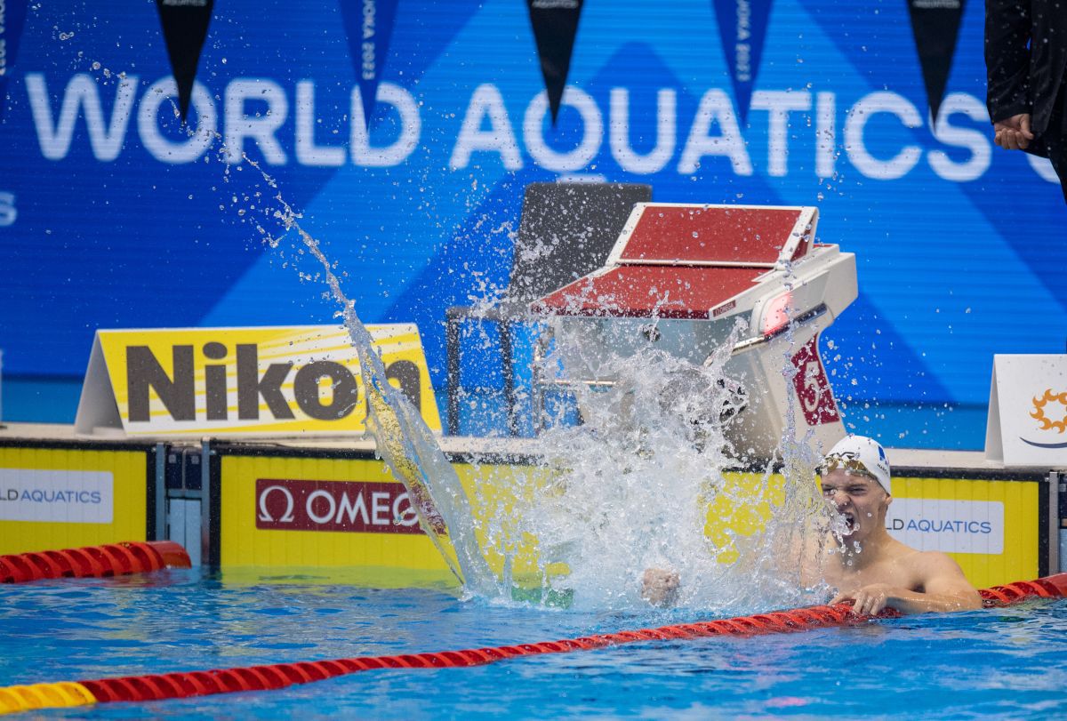 Leon Marchand a bătut recordul lui Phelps / FOTO: Raed Krishan (GSP.ro)