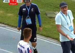 Tensiune în Copou » Leo Grozavu a „sărit” la jucătorul său!