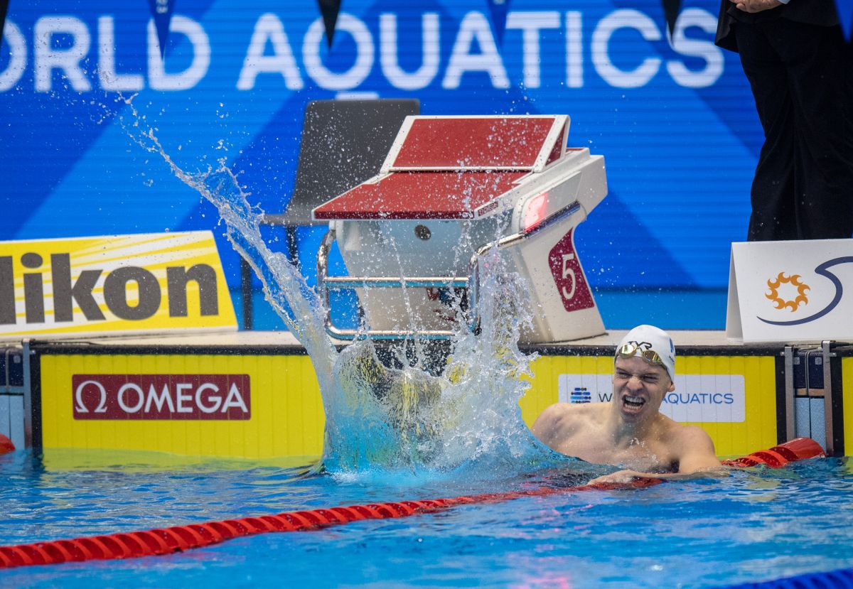 Leon Marchand a bătut recordul lui Phelps / FOTO: Raed Krishan (GSP.ro)