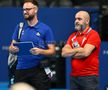 Antrenorul Adrian Rădulescu și psihologul Marcel Ivan, primul antrenament în Paris La Défense Arena Foto: Raed Krishan (Paris)