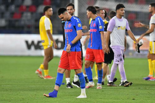 Adrian Șut, accidentat în FCSB - Maccabi Tel Aviv/ foto Cristi Preda (GSP)