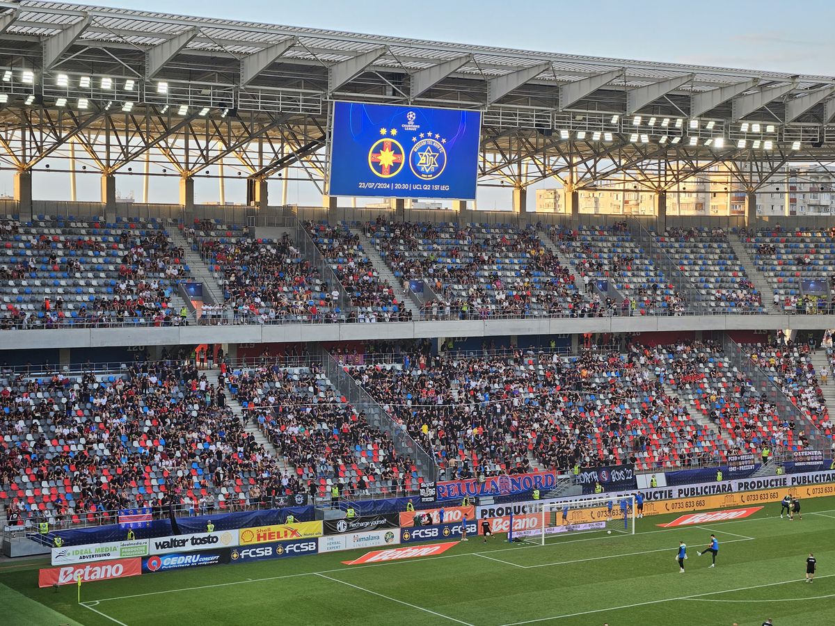 FCSB - Maccabi Tel Aviv, imagini de la încălzire