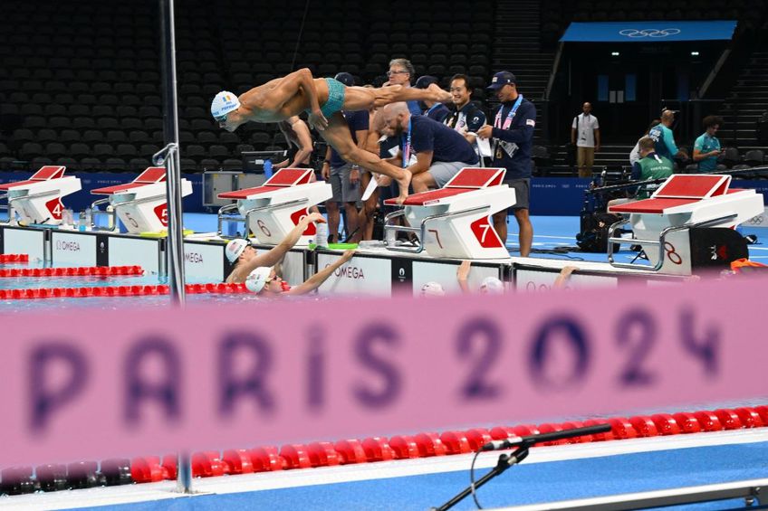 David Popovici, primul antrenament în Paris La Défense Arena Foto: Raed Krishan (Paris)