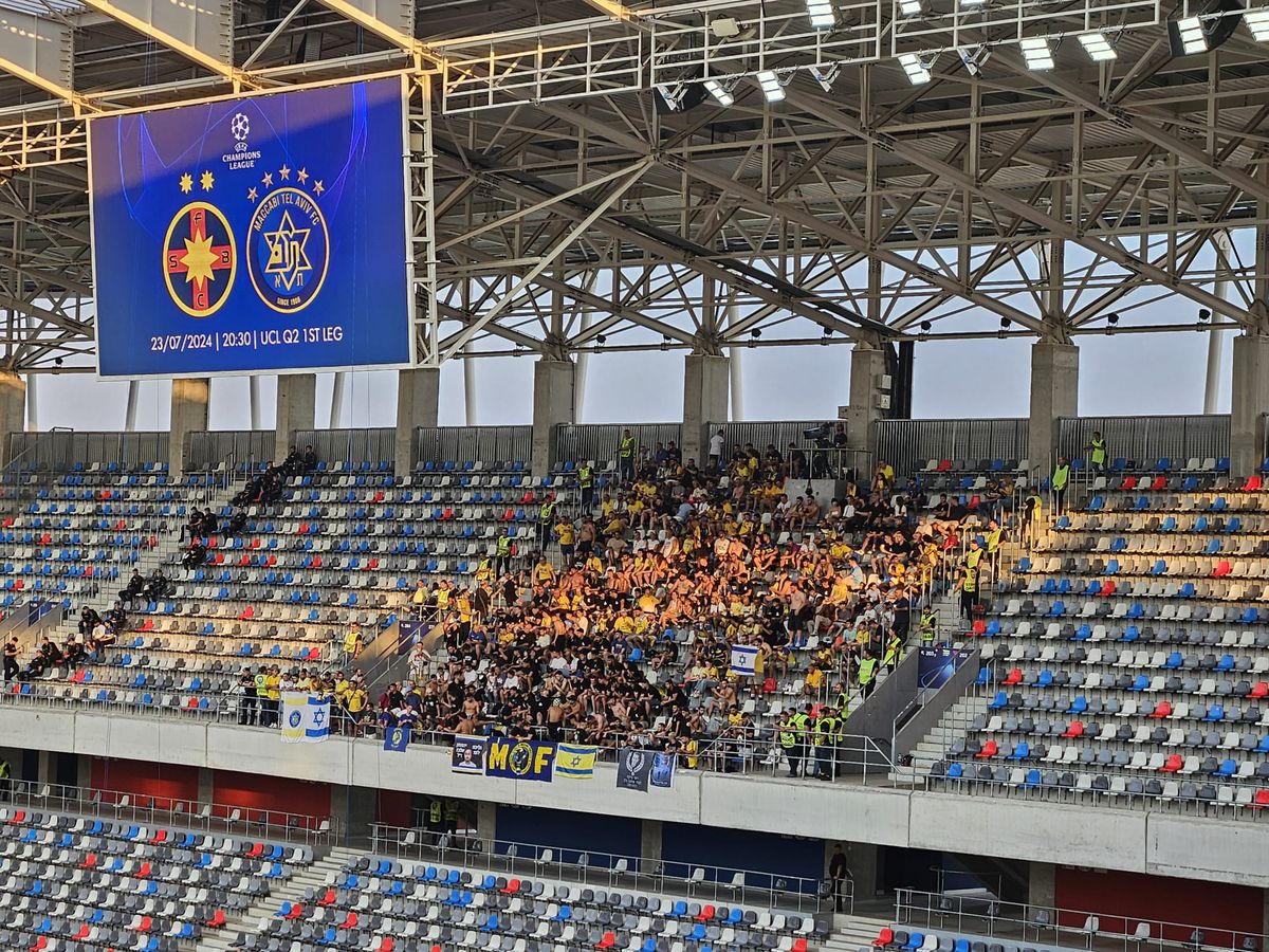 FCSB - Maccabi Tel Aviv, imagini de la încălzire