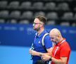 Antrenorul Adrian Rădulescu și psihologul Marcel Ivan, primul antrenament în Paris La Défense Arena Foto: Raed Krishan (Paris)