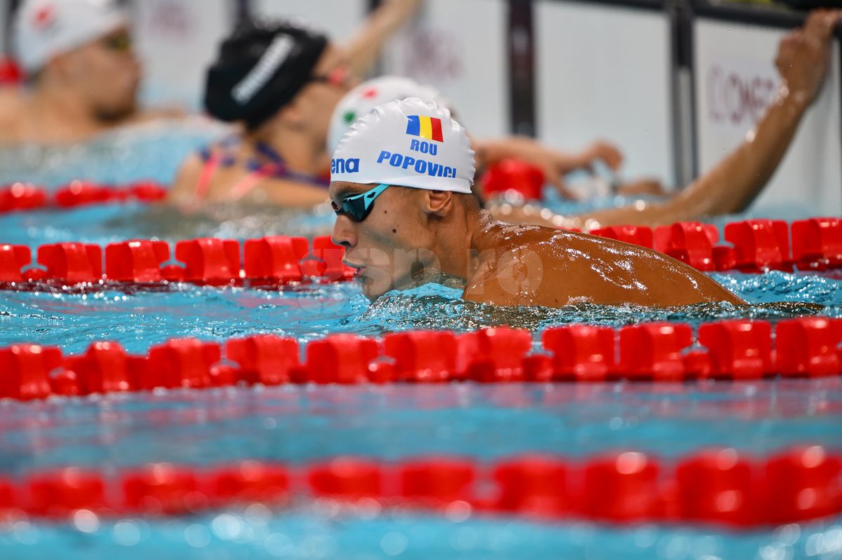 David Popovici - primul antrenament la Paris, 23 iulie