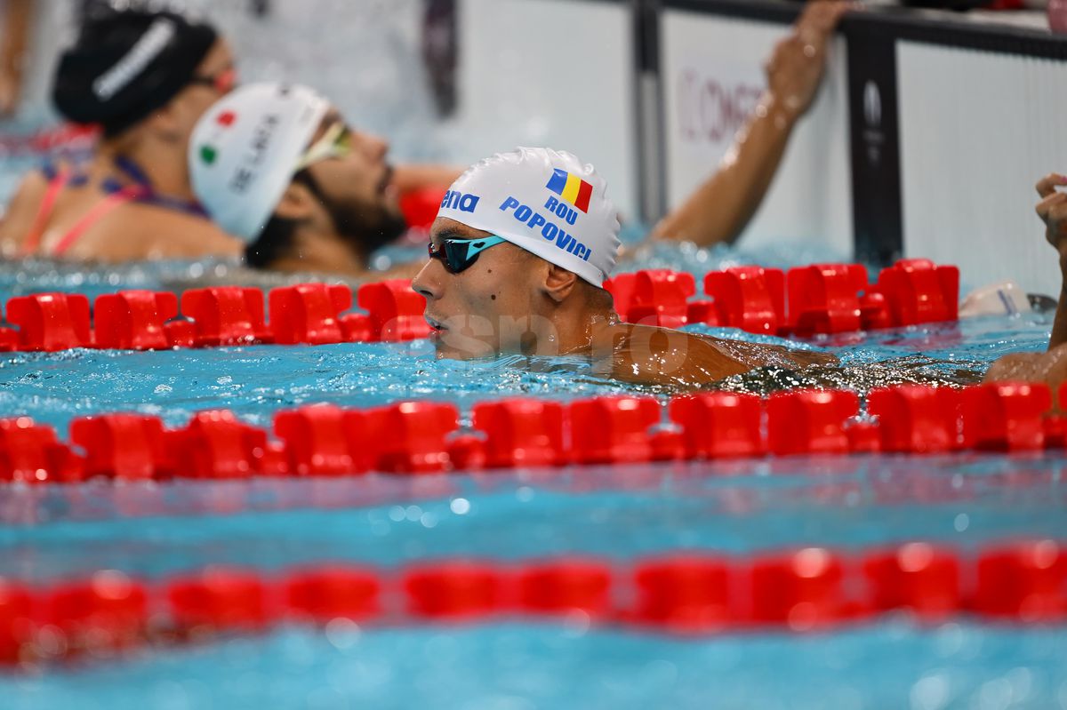 David Popovici la primul antrenament în La Defense Arena! GSP a surprins imaginile EXCLUSIVE cu campionul nostru