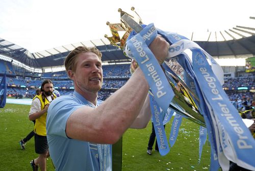 Kevin De Bruyne a câștigat în 2023 - 2024 al patrulea titlu consecutiv în Premier, cu Manchester City. foto: Imago Images