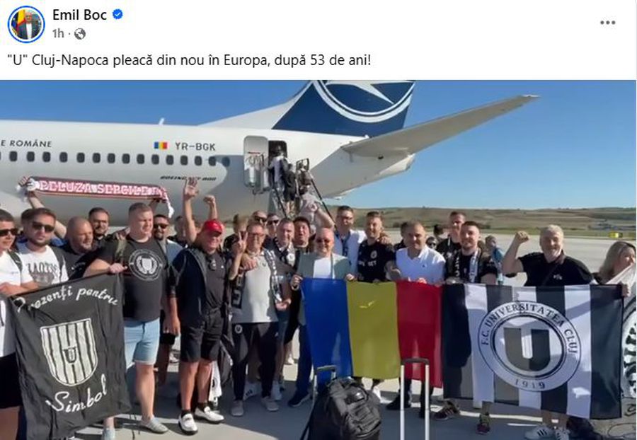 Cu Emil Boc în avion » Primarul și alți politicieni din Cluj-Napoca au făcut deplasarea la Erevan alături de U Cluj