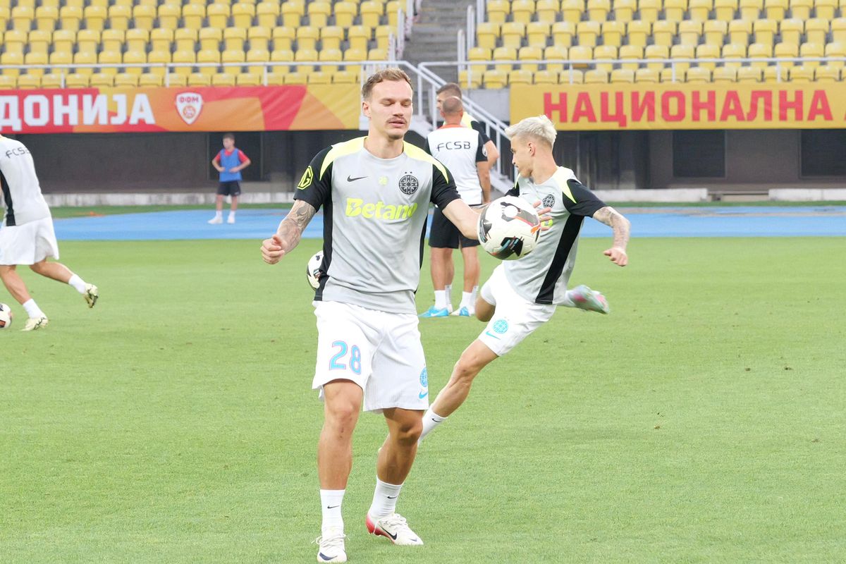 Echipamentul purtat de FCSB în meciul cu Shkendija