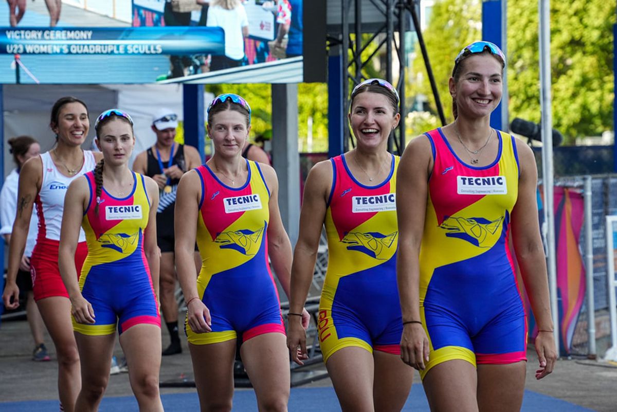 AUR pentru România la Campionatele Mondiale de Canotaj U23: fetele din barca de 4 vâsle au triumfat în Canada!