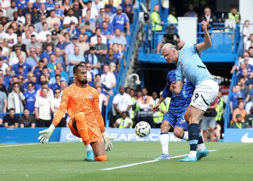 Erling Haaland a semnat 38 de goluri și 5 pase decisive în 45 de meciuri din sezonul trecut la Manchester City / Foto: Imago