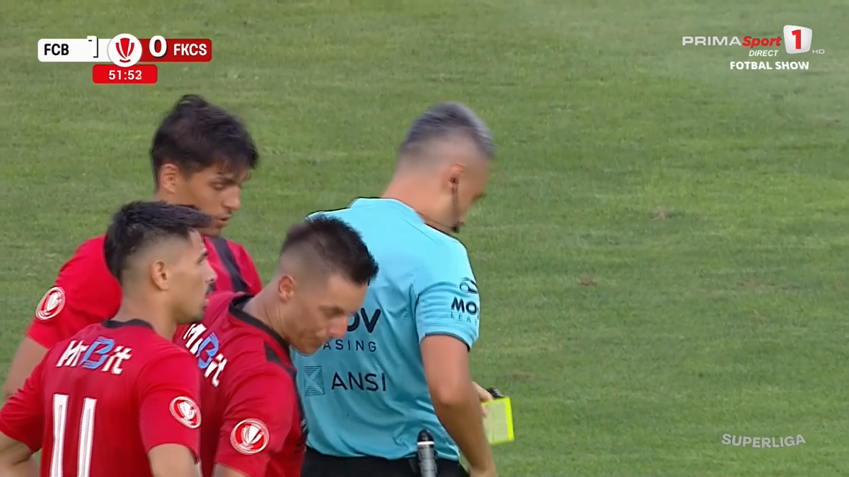 Horațiu Feșnic a uitat cartonașele la vestiare. La propriu! Moment stânjenitor în timpul meciului Botoșani - Csikszereda