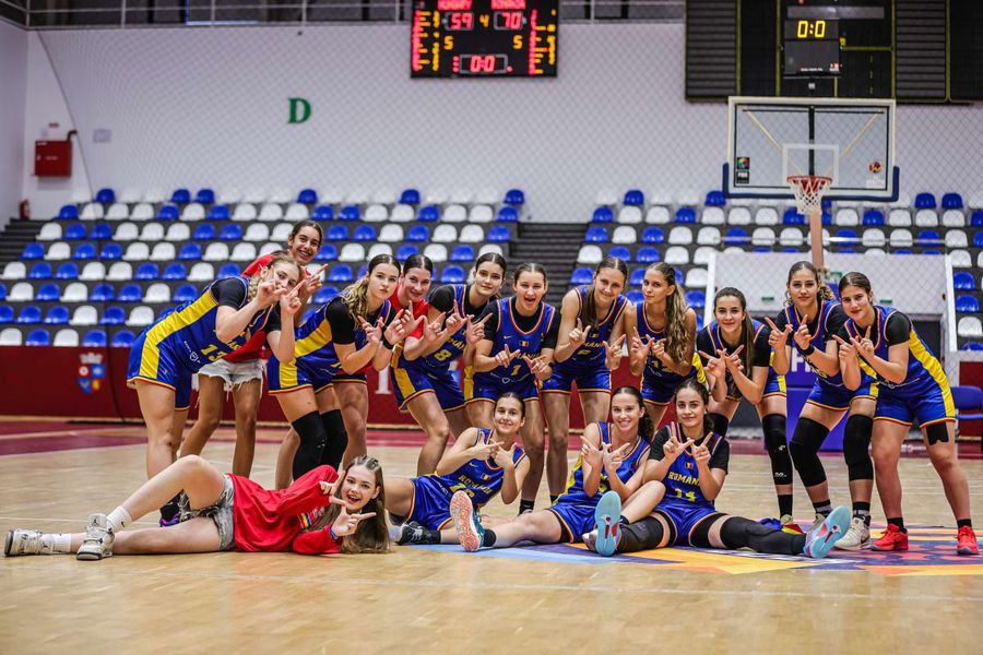 Performanță în baschetul feminin juvenil! România, locul 9 la Campionatul European U16, după un bilanț de 4-3