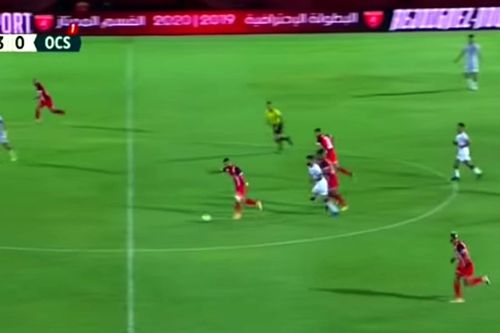 Golul marcat de Reda Jaadi pentru FUS Rabat // foto: captură YouTube @ HSports 1