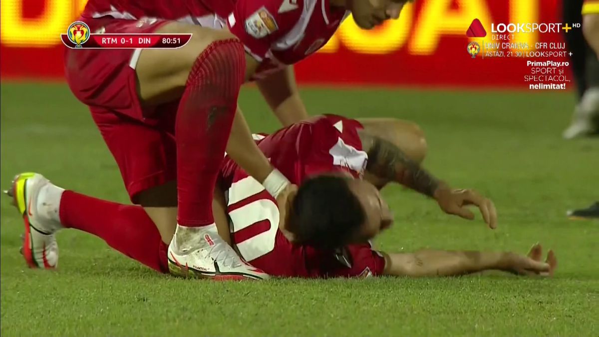 FOTO Ripensia - Dinamo, accidentare Cosmin Matei 23.09.2021