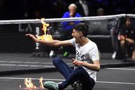 Moment șocant în prima zi a Laver Cup: un activist și-a dat foc pe teren, sub privirile lui Federer, Djokovic și Nadal