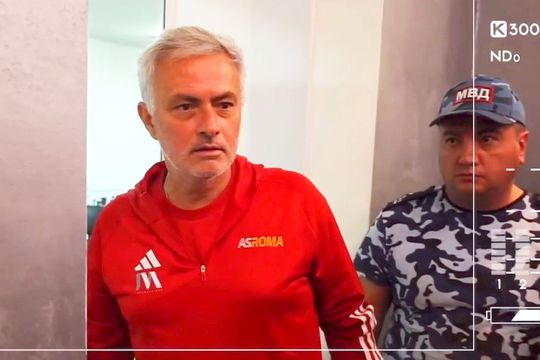 Prezent la Tiraspol pentru meciul cu Sheriff, victorie 2-1 obținută de Roma, Jose Mourinho (60 de ani) a oferit un moment savuros.