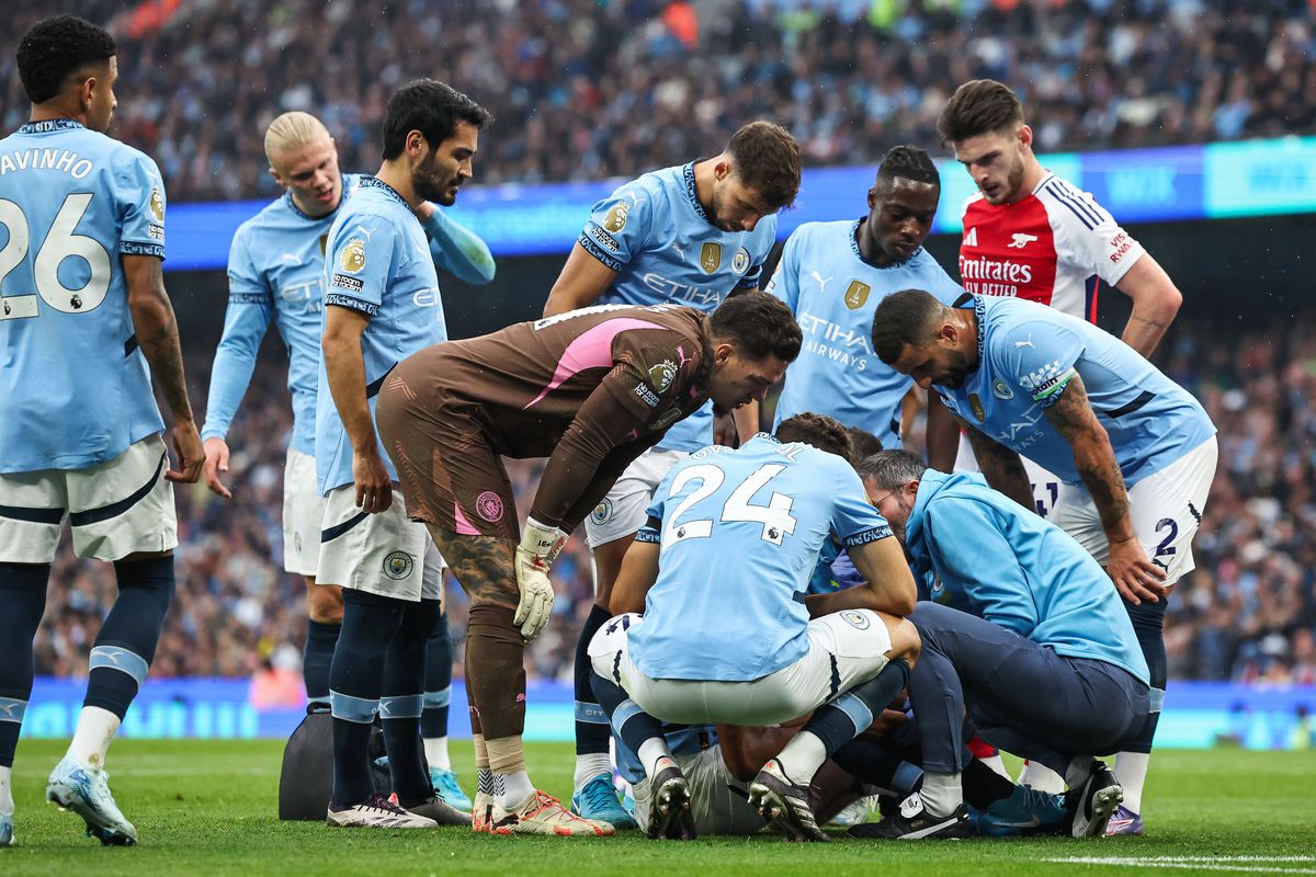 rodri, accidentat în manchester city - arsenal