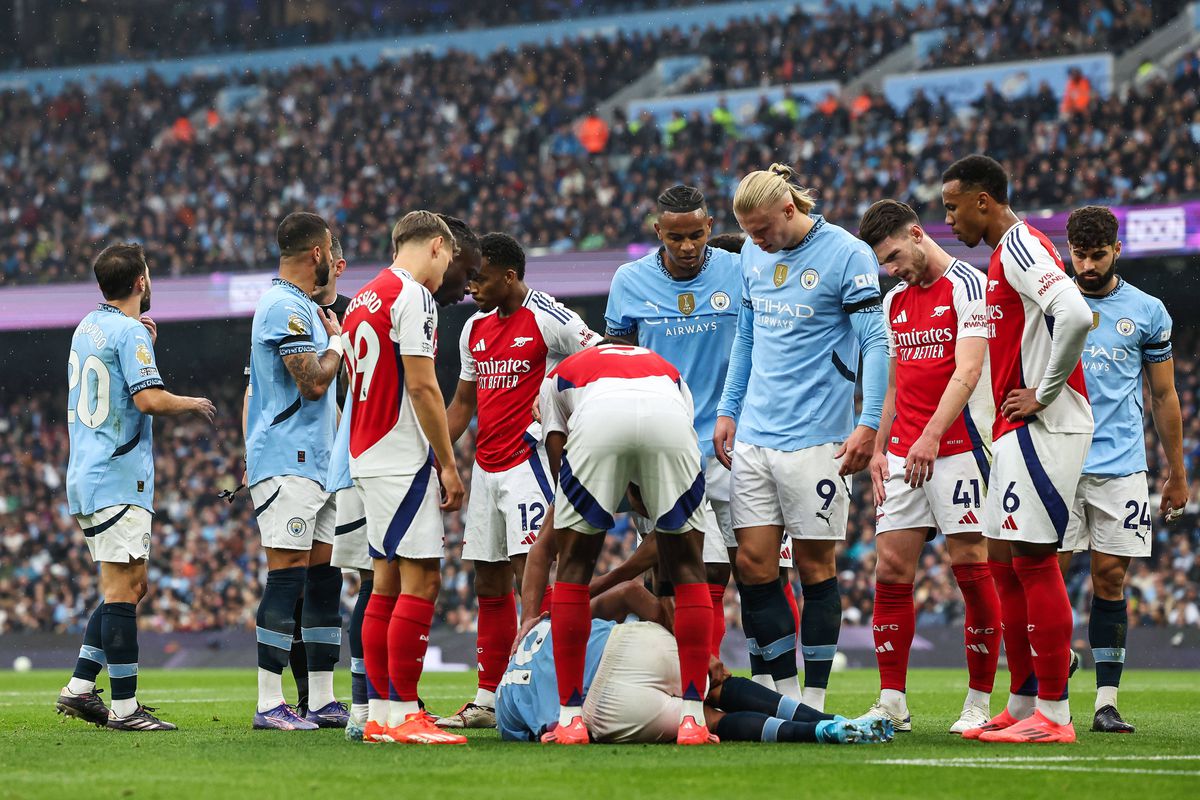 rodri, accidentat în manchester city - arsenal