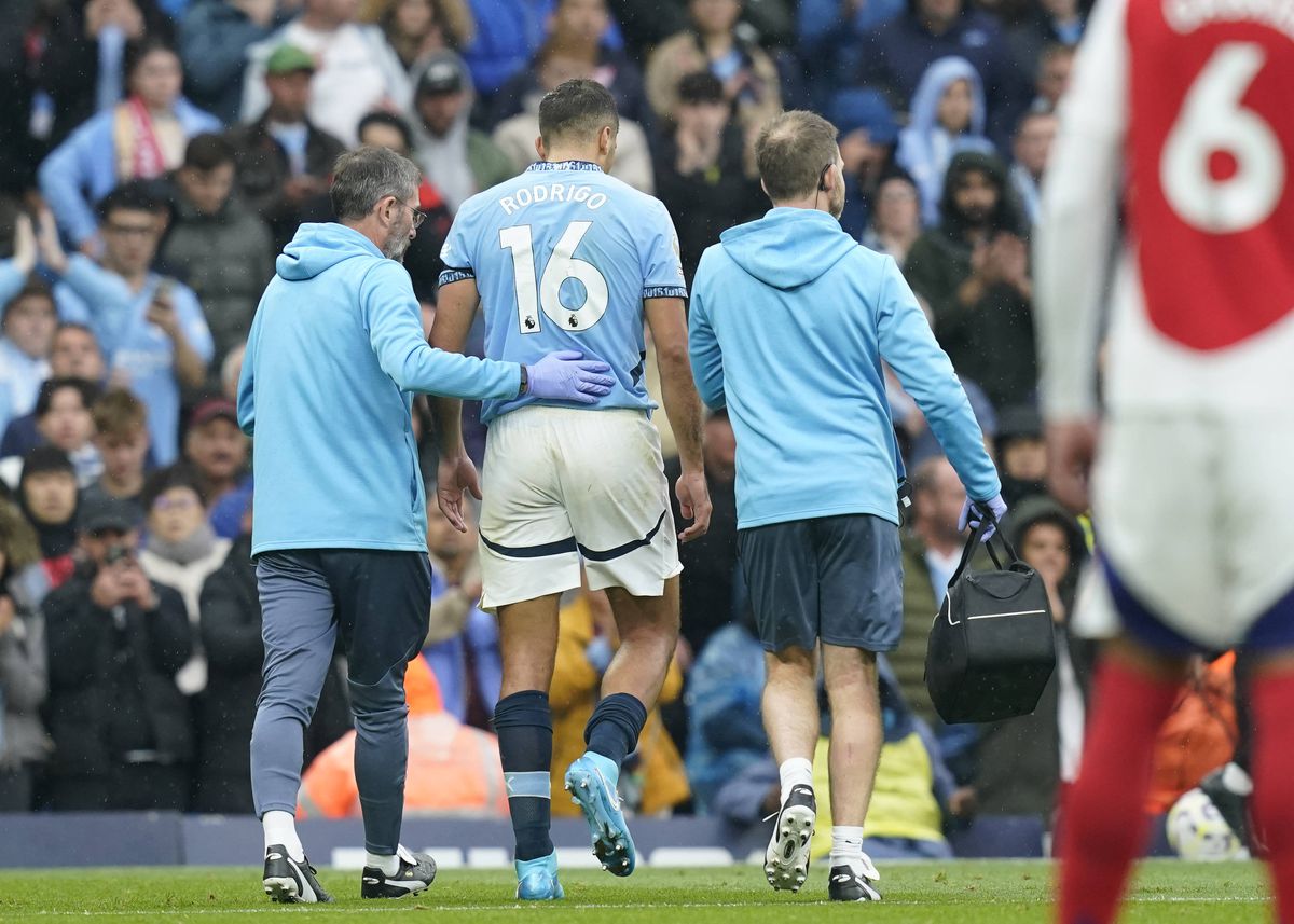 rodri, accidentat în manchester city - arsenal