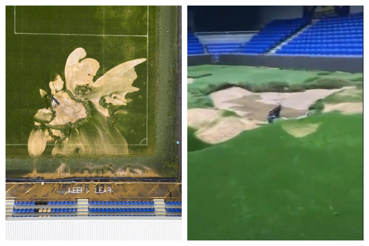 Crater în gazon » Când se va putea juca din nou pe stadionul distrus de ploaie