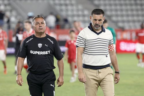 Florentin Petre și Zeljko Kopic, antrenorii lui Dinamo. FOTO: GSP.ro
