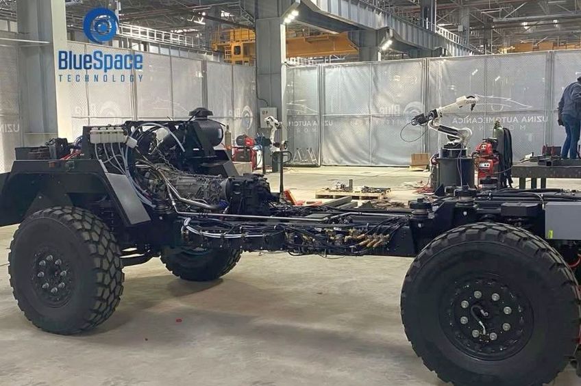 Premieră la standarde NATO pentru România: cum arată primul blindat militar 4x4 produs în țara noastră // foto: LinkedIn Blue Space Technology